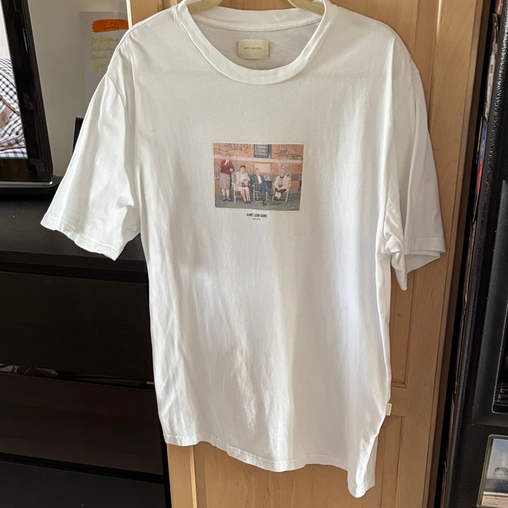 Aime Leon Dore New York Men’s/Ladies White Graphic Tee-XL